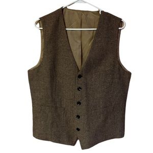 Brown academia vest